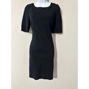 Banana Republic Black Dress Size 8 Elbow Sleeve Sheath Career Minimalist‎